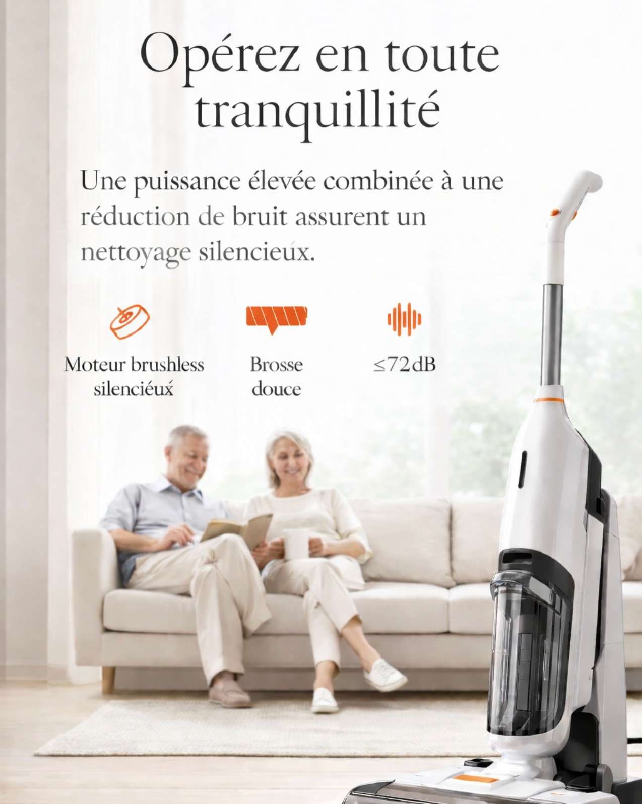 Aspirateur Laveur Sans Fil 3 en 1 – Aspirez et Lavez et Séchez en un seul passage