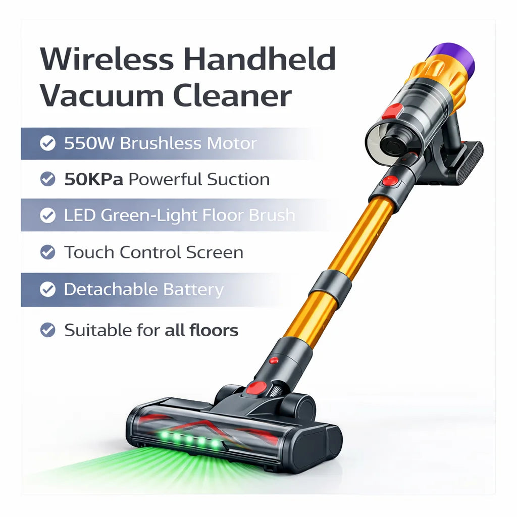 Aspirateur Sans Fil Multi-Accessoires Maison & Voiture